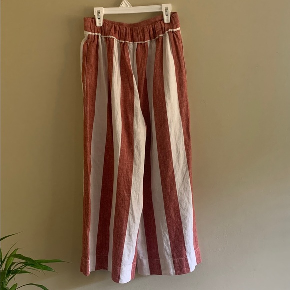MADEWELL Houston Cropped Wide-leg Linen/Cotton Pull-on Pants - XS - Picture 6 of 8